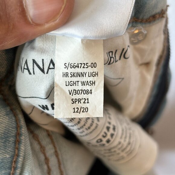 Banana Republic Women's Light Wash High-Rise Narrow Leg Skinny Jeans Siz… - Picture 9 of 10